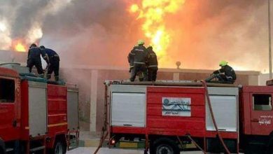 صورة مصرع واصابه ٤ عمال في حريق شركة بترول القطامية