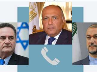 صورة شكري يجرى اتصالات هاتفية مع وزيري خارجية إيران وإسرائيل لبحث التصعيد بين البلدين