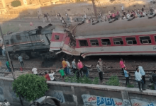 صورة آخر تطورات حادث تصادم قطارين في الشرقية